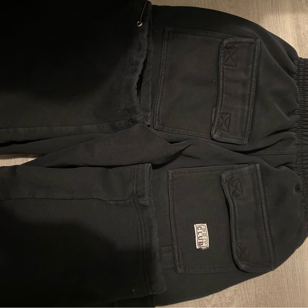 Men's black pro club sweats baggy